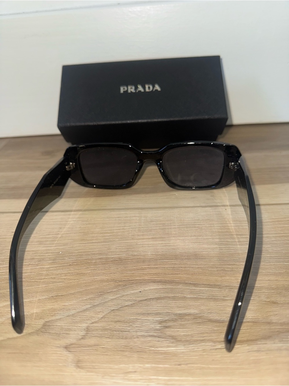 PRADA Black Rectangular Sunglasses - Picture 4 of 7